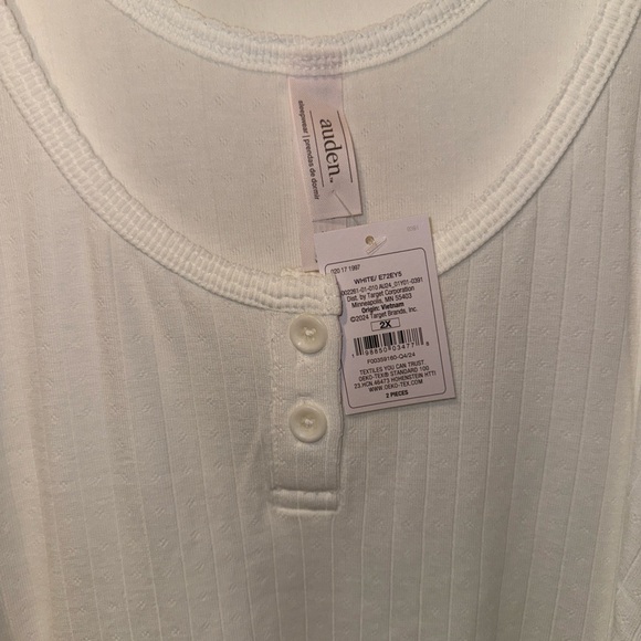 Auden Cozy White Pajama Set - Picture 3 of 3